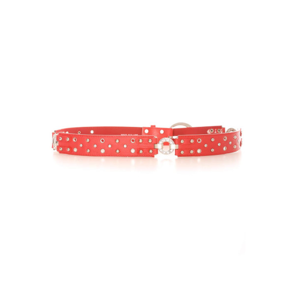 Ceinture Rouge effet troué avec des strass. Accessoire BG-P016 - 4