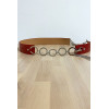 Ceinture rouge avec accessoire en cercles et en strass - 1