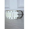 Ceinture blanche en simili avec strass oeillet - 2