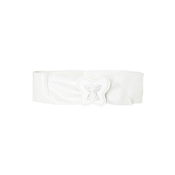 Ceinture blanche légère a boucle forme papillon. BG-PO38 - 1