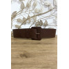 Grosse ceinture marron avec joli motif - 1