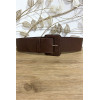 Grosse ceinture marron avec joli motif - 3