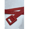 Ceinture rouge style matelassé boucle carrée - 4