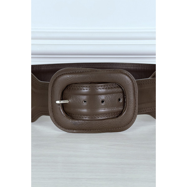 Ceinture tendance marron en simili - 2