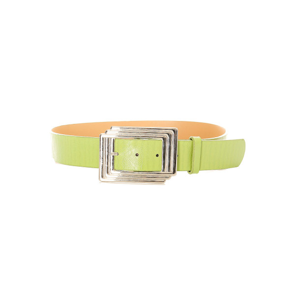 Ceinture femme en vert avec boucle rectangulaire. SG0218 - 2