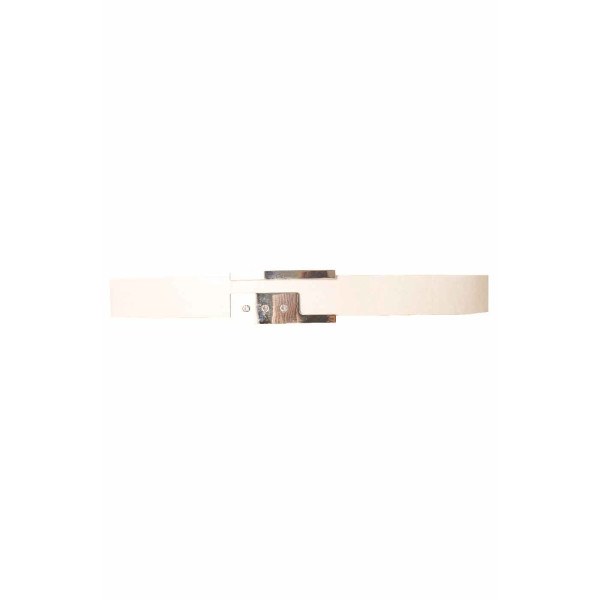 Ceinture Blanche, boucle rectangulaire avec strass BG 0236 - 4