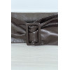 Ceinture marron ajustable en similicuir - 3