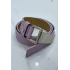 Ceinture violette effet python à boucle rectangle - 5