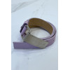 Ceinture violette effet python à boucle rectangle - 6