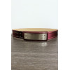 Ceinture bordeaux avec longue boucle rectangulaire - 1