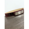 Ceinture bordeaux avec longue boucle rectangulaire - 2