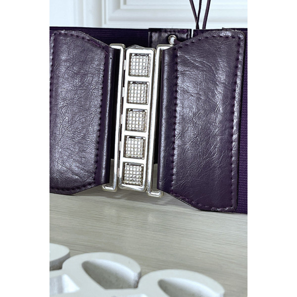 Ceinture de taille violette avec lacet au dos - 3