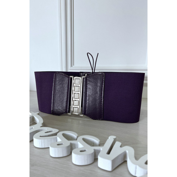 Ceinture de taille violette avec lacet au dos - 4