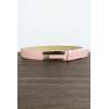 Ceinture rose avec boucle rectangulaire et strass - 1