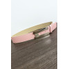 Ceinture rose avec boucle rectangulaire et strass - 2