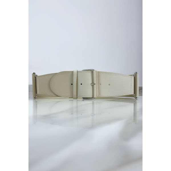 Grosse ceinture beige. Ceinture femme - 2