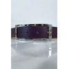 Ceinture violette avec boucle rectangle strass et argenté - 3