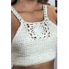 Bikini en crochet beige style brassière - 1