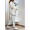 Ensemble tunique et pantalon  blanc - 2