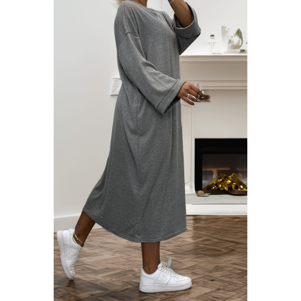 Robe simple gris - 3