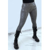 Legging anthracite avec écriture effet 3D. Legging nouvelle génération - 1