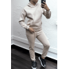 Ensemble 3 pièces doudoune sweat et jogging super épais en taupe - 6