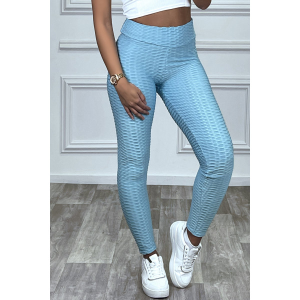 Legging push-up turquoise anti cellulite effet minceur - 6