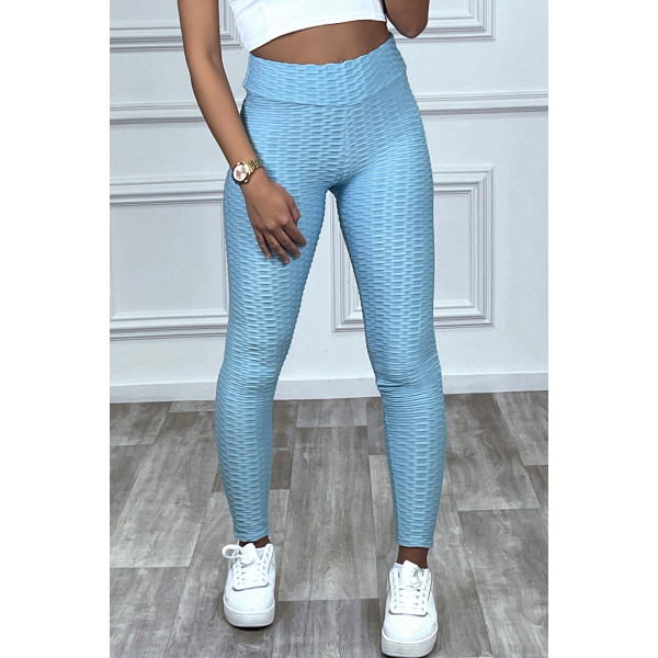 Legging push-up turquoise anti cellulite effet minceur - 7