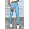 Legging push-up turquoise anti cellulite effet minceur - 7