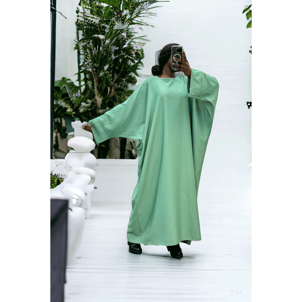 Abaya vert d'eau over size (36-52) coupe kimono - 2