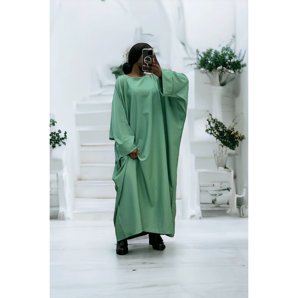 Abaya vert d'eau over size (36-52) coupe kimono - 3