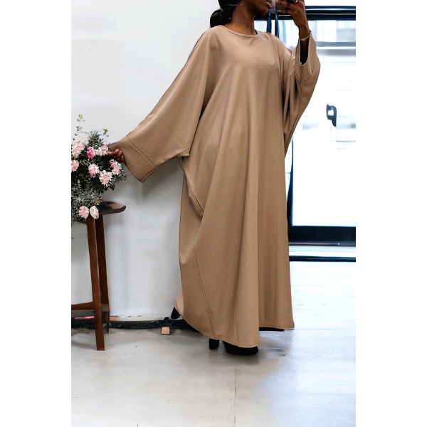 Abaya camel over size (36-52) coupe kimono - 2