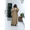 Abaya camel over size (36-52) coupe kimono - 3