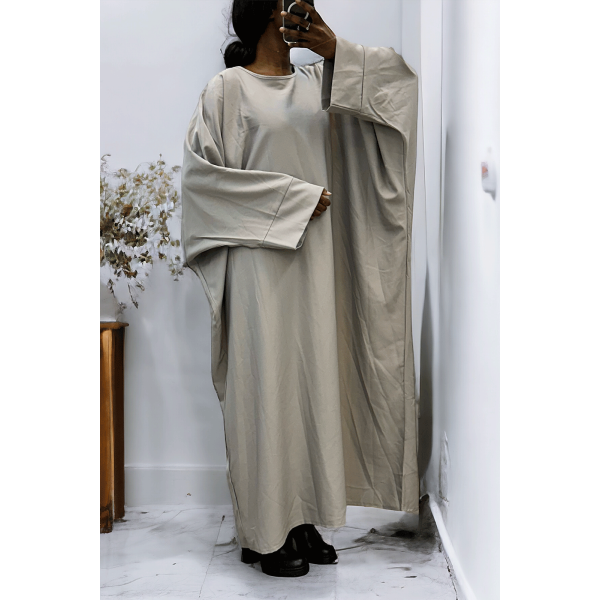 Abaya grise over size (36-52) coupe kimono - 3