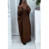 Abaya choco très ample (36-52) coupe kimono - 1