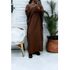 Abaya choco très ample (36-52) coupe kimono - 3