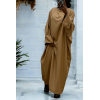 Abaya camel très ample (36-52) coupe kimono - 2