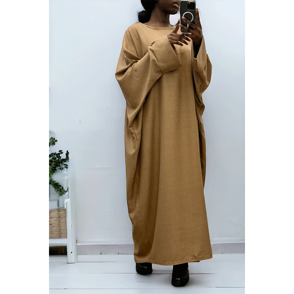 Abaya camel très ample (36-52) coupe kimono - 3