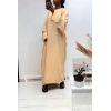 Abaya beige très ample (36-52) coupe kimono - 2