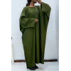 Abaya kaki over size (36-52) coupe kimono - 1