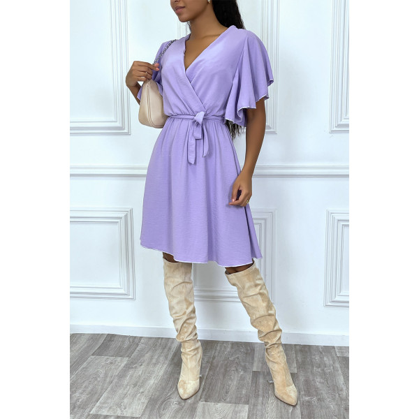 Robe patineuse lilas cache coeur - 6