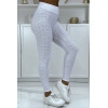 Legging taille haute matelassé blanc - 4