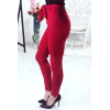 Pantalon rouge avec ceinture et poches - 5