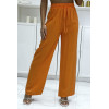 Pantalon palazzo orange en coton uni - 3