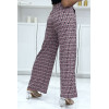 Pantalon palazzo joli motif noir avec poches - 4