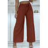 Pantalon palazzo cognac avec motif - 2