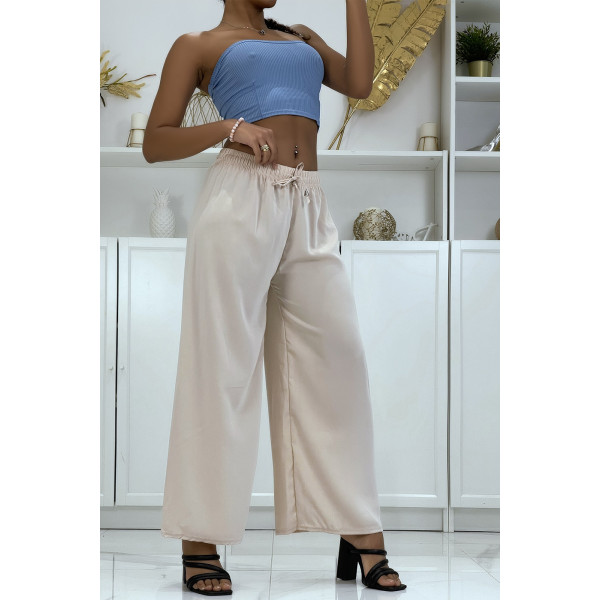 Pantalon palazzo beige très agréable à porter - 2