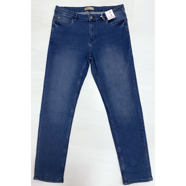 Jeans bleu grande taille très extensible - 1