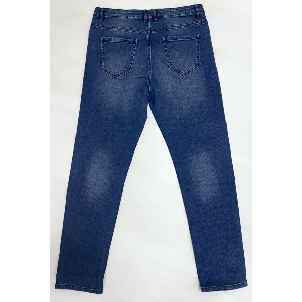 Jeans bleu grande taille très extensible - 2