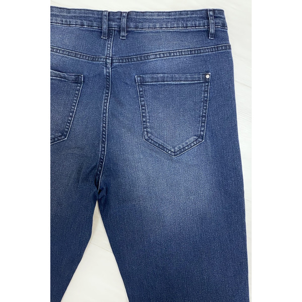 Jeans bleu grande taille très extensible - 3